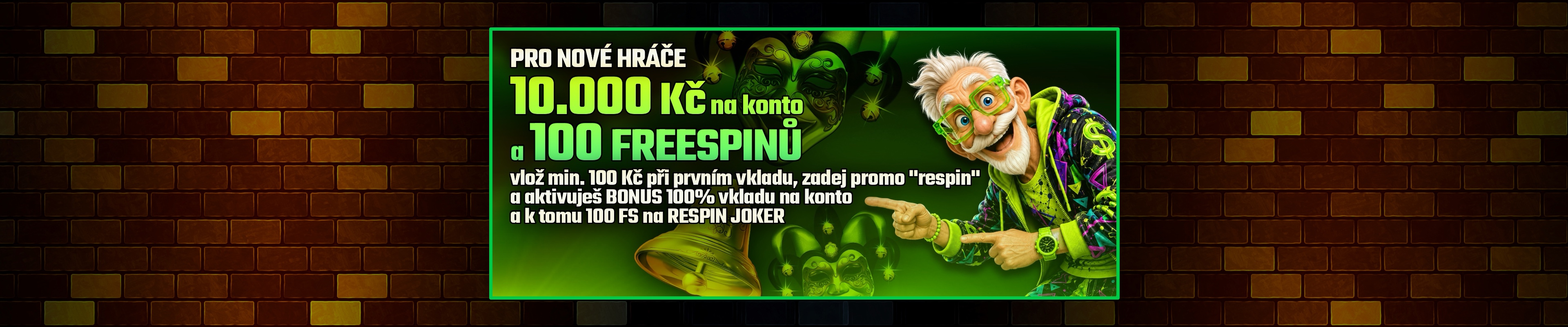 Bonus za první vklad a registrační bonus na Respin Joker od Synot